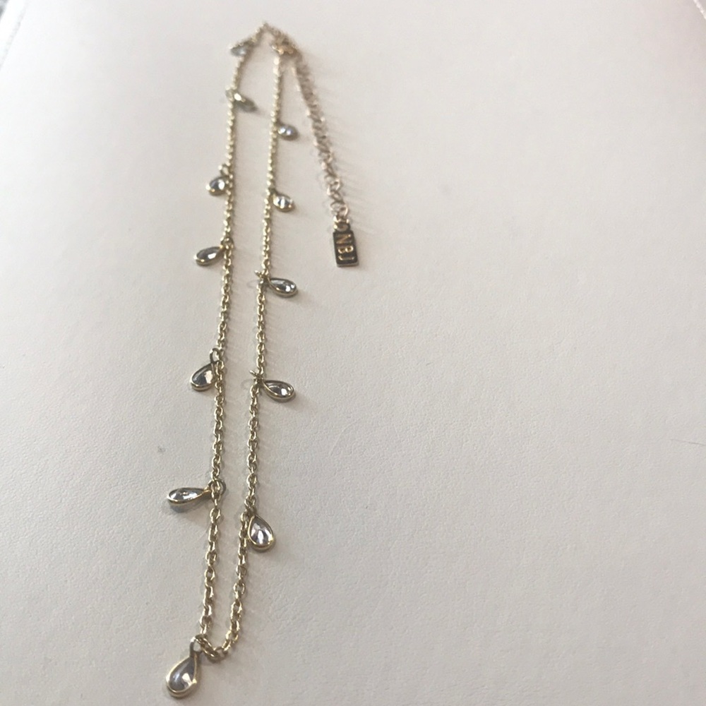 Planet Blue gold plated necklace.